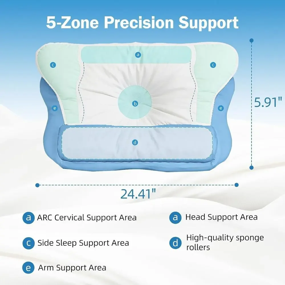 Bed Pillows for Sleeping Queen Size, with Two Pillowcases Soft & Fluffy Pillow w